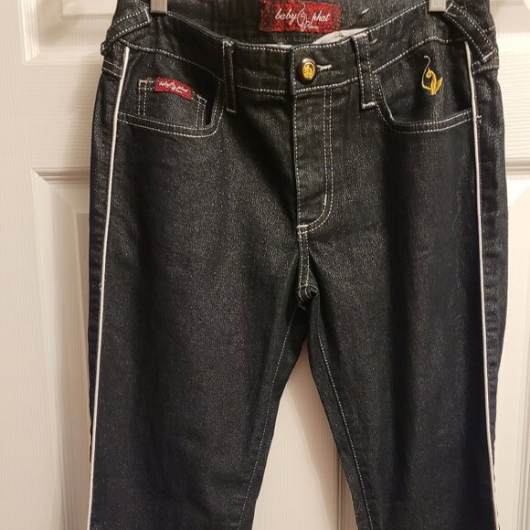 Baby Phat Y2K Jeans -  Black / Silver - New! - Picture 3 of 14